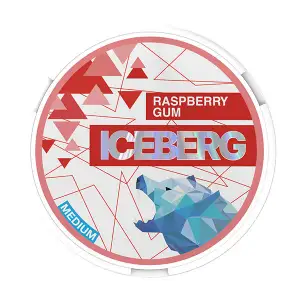 Raspberry Gum Nicotine Pouches Light by Ice Berg 20mg/g